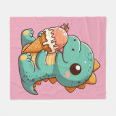 Niedliches Eisessen Fleecedecke (Vorderseite (Horizontal))