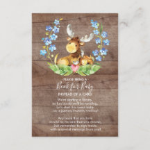 Niedliches Elch Baby Duschbuch für Kinderkarte