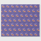 Niedliches Elch mit Schneeflocken Geschenkpapier (Flach)