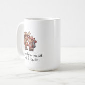 Niedliches Elchenkuppenteuer Wandern Kaffeetasse (Vorderseite Links)