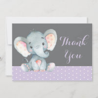 Niedliches Elefant Baby Girl Lila und grau