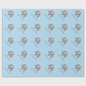 Niedliches Elefant-Babyduschen-Verpackungspapier Geschenkpapier (Flach)