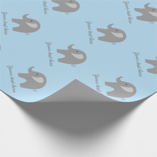 Niedliches Elefant-Babyduschen-Verpackungspapier Geschenkpapier (Ecke)