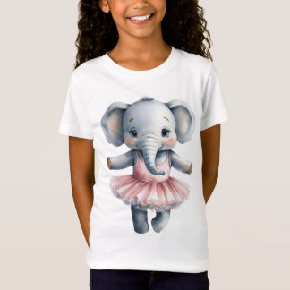Niedliches Elefantenballerina tanzendes Ballett T-Shirt