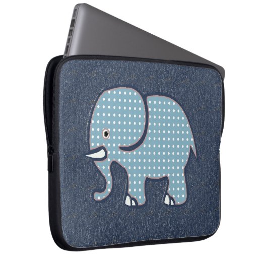 niedliches Elefantendesign Laptopschutzhülle (Vorne Rechts)
