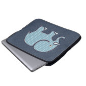niedliches Elefantendesign Laptopschutzhülle (Vorne Knopf)
