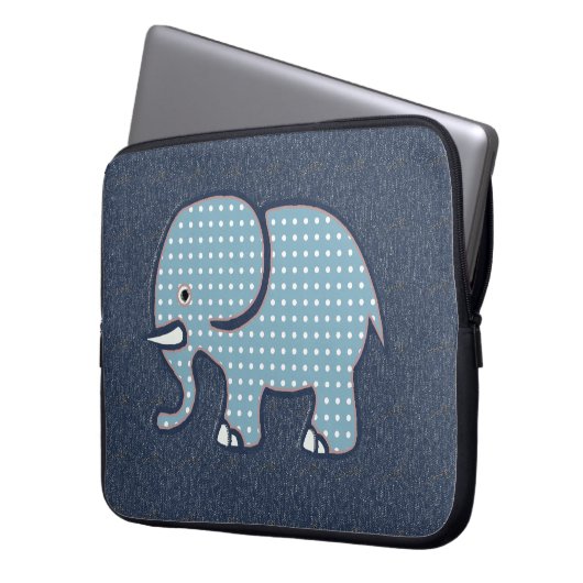 niedliches Elefantendesign Laptopschutzhülle (Vorderseite Links)
