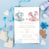 niedliches Elefantengeschlecht zeigt Babydusche Einladung