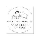 Niedliches Elefantenherz aus der Bibliothek Gummistempel (Prägung)