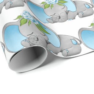 Niedliches Elefantenjunges Party Geschenkpapier