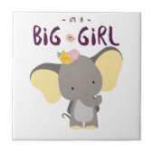 Niedliches Elefantenmädchen Fliese (Vorderseite)