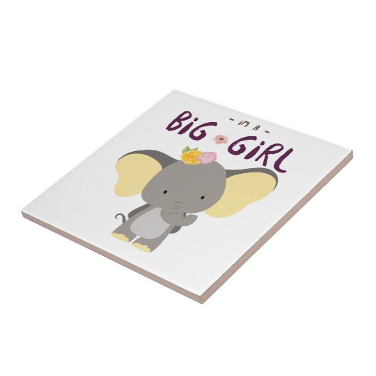 Niedliches Elefantenmädchen Fliese (Seite)