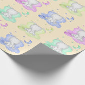 Niedliches Elefantenmuster Geschenkpapier (Ecke)