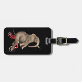 Niedliches Elefantenreiten Gepäckanhänger (Vorderseite horizontal)