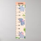Niedliches Elefantenwachstumsdiagramm Poster (Vorne)