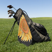 Niedliches Elegante Boho Art Yellow Watercolor Golfhandtuch (Gras)