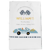 Niedliches, elegantes blaues Race Car Kinder jeden Mittlere Geschenktüte (Vorderseite)