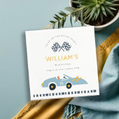 Niedliches, elegantes blaues Race Car Kinder jeden Serviette