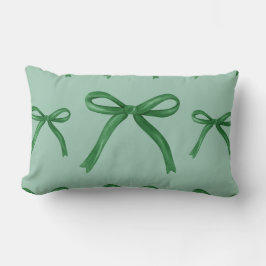 Niedliches, elegantes, grünes Bogen Lendenkissen
