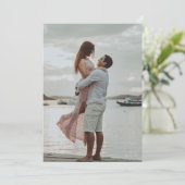 Niedliches elegantes hellbraunes Foto Einladung zu (Stehend Vorderseite)