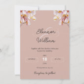 Niedliches elegantes hellbraunes Foto Einladung zu (Rückseite)