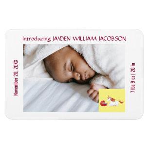 Niedliches Elegantes New Baby Unicorn Geburtshaus  Magnet