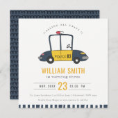 Niedliches elegantes Polizeiauto der Marine tötet  Einladung (Vorne/Hinten)