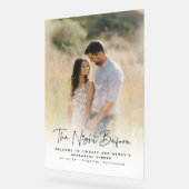 Niedliches elegantes Probe Dinner Foto Begrüßung Acrylschild (Winkel)