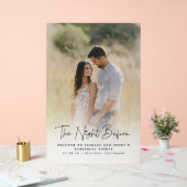 Niedliches elegantes Probe Dinner Foto Begrüßung Acrylschild (Hochzeit)