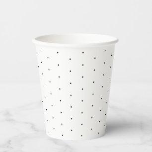 Niedliches elegantes, Schwarz-weißes Polka-Punktmu Pappbecher