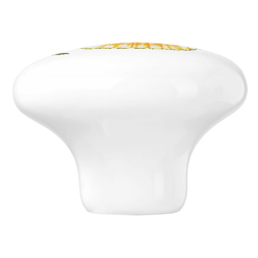 Niedliches elegantes, stilvolles Seashells Motif-M Keramikknauf (Seitenansicht)