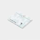 Niedliches elegantes, stylisches Spitzenschwarz-Ka Post-it Klebezettel (angewinkelt)