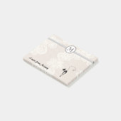 Niedliches elegantes, stylisches Spitzenschwarz-Ka Post-it Klebezettel (angewinkelt)