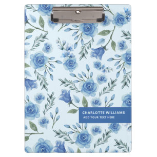 Niedliches elegantes Watercolor Blumenmuster Klemmbrett