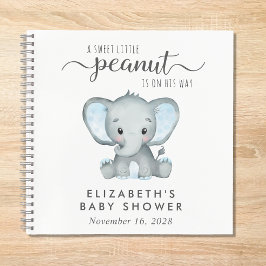Niedliches Elephant Baby Boy Shower Guest Book Notizblock
