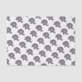 Niedliches Elephant Baby Dusche Geschenkpapier Seidenpapier (Vorderseite)