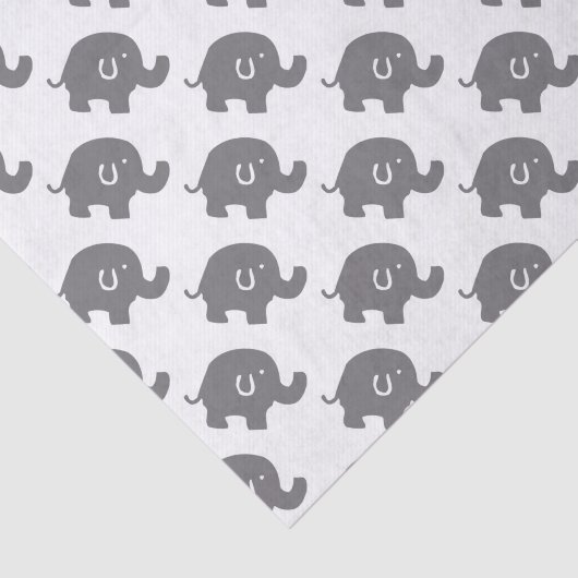 Niedliches Elephant Baby Dusche Geschenkpapier Seidenpapier (Ausschnitt)