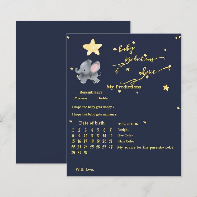 Niedliches Elephant & Balloon Baby Showspiel (Vorne/Hinten)