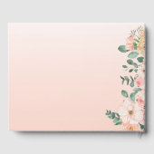 Niedliches Elephant Floral Girl Baby Shower Gästeb Gästebuch (Rückseite)