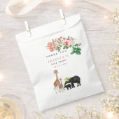 Niedliches Elephant & Giraffe Floral Baby Shower G Geschenktütchen (Ausgeschnitten)