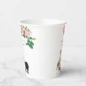 Niedliches Elephant & Giraffe Floral Baby Shower G Pappbecher (Links)