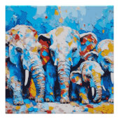 Niedliches Elephant Glossy Poster (Vorderseite)