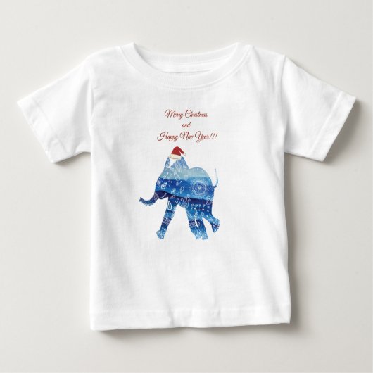 Niedliches Elephant Holiday Baby Shirt (Vorderseite)