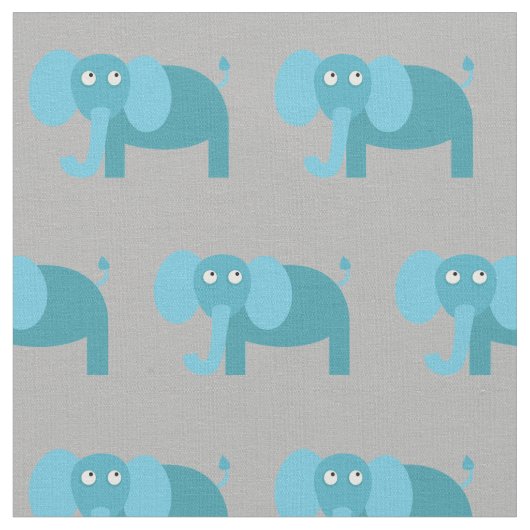 Niedliches Elephant Kid Baby Kinderzimmer Grau Stoff (Nahaufnahme)
