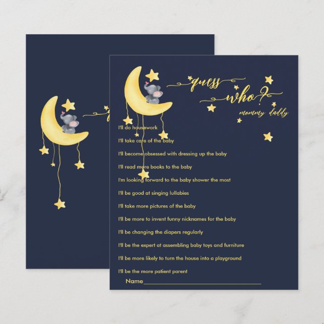 Niedliches Elephant & Little Butterfly Baby Showsp (Vorne/Hinten)