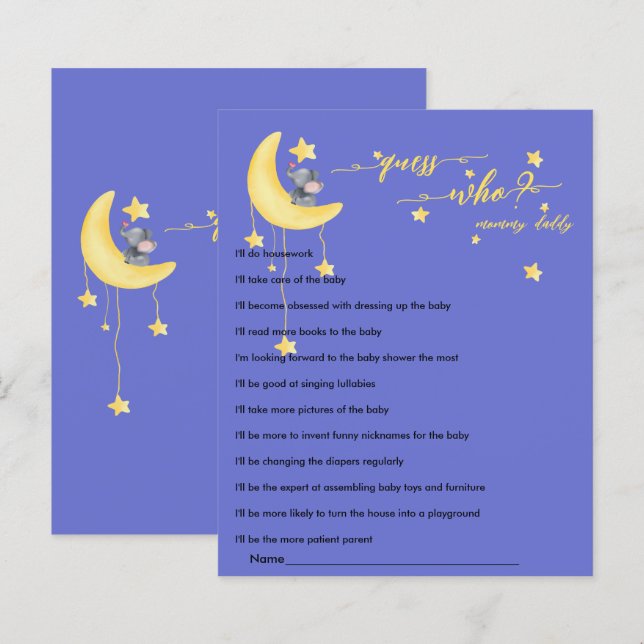 Niedliches Elephant & Little Butterfly Baby Showsp (Vorne/Hinten)