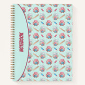 Niedliches Elephant Muster Spiral Notebook Notizblock (Vorderseite)