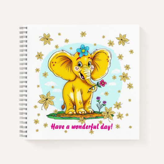 Niedliches Elephant-Notebook Notizblock (Vorderseite)