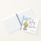 Niedliches Elephant Rain Baby Showbook Notizblock (Innenseite)