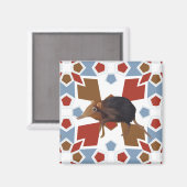 Niedliches Elephant Shrew Fun farbiges Muster Magnet (Vorderseite/Rückseite)